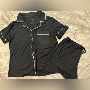 Auden Black Sleepwear with Cream Trim